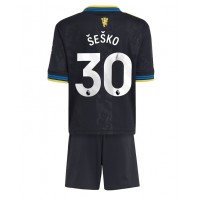 Manchester United Benjamin Sesko #30 Tredje sæt Børn 2025-26 Kortærmet (+ Korte bukser)
